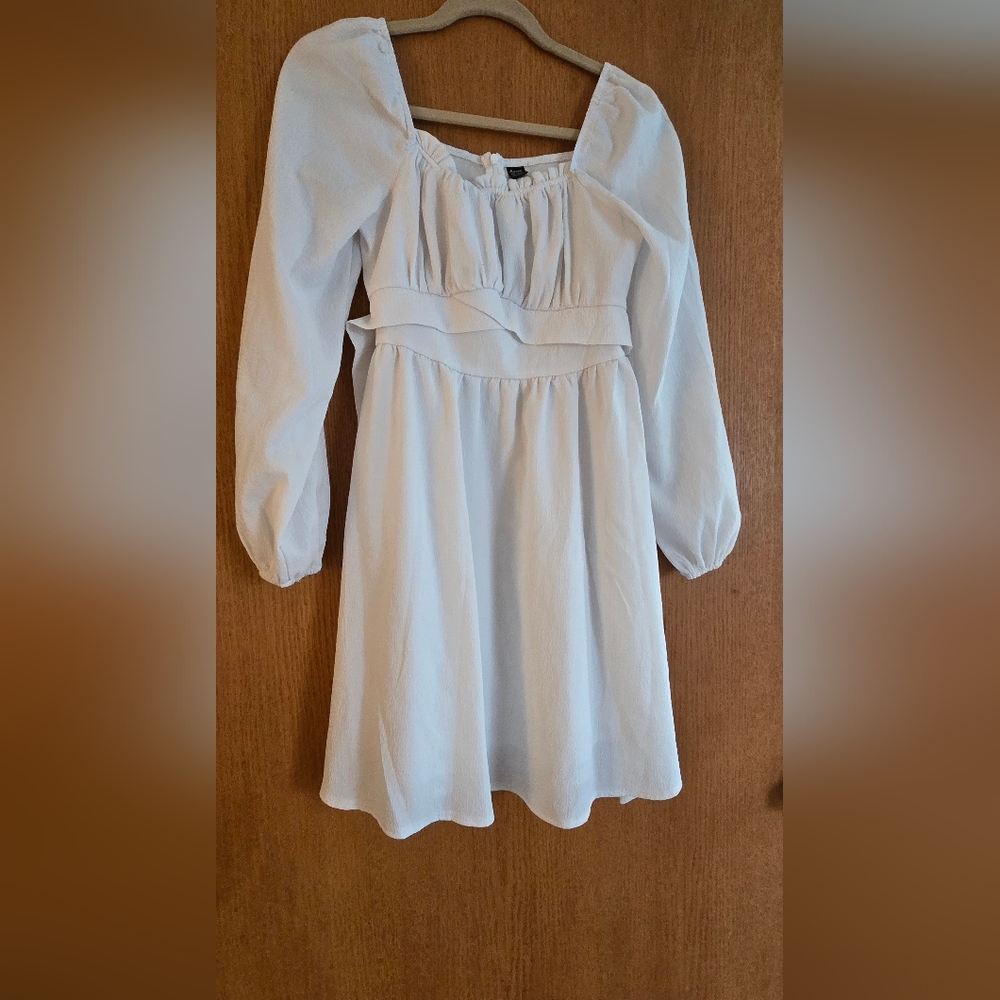 Sason White Dress Tieback Size XS